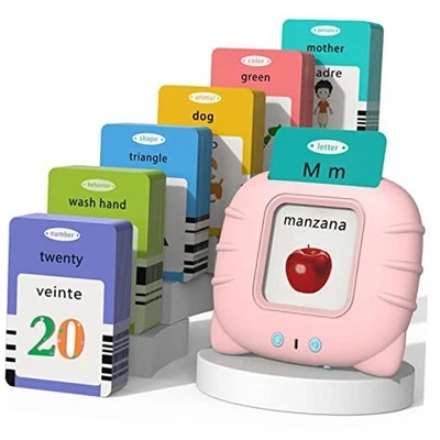 Tarjetas Flash Hablando Español e Inglés 516-bilingüe-rosa (Nuevo Abc+123+ 4 Canciones) Foto 1 de 4