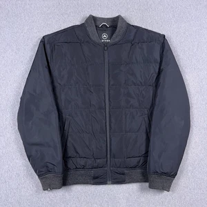 Aether Jacket Mens Size 1 Small Black Goose Down Quilted Puffer Bomber Huckberry - Picture 1 of 13