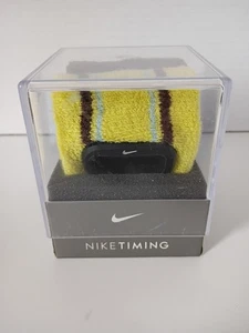 Vintage Nike Timing Watch Terry Cloth Cuffs Wristbands yellow,brown,blue - Picture 1 of 10