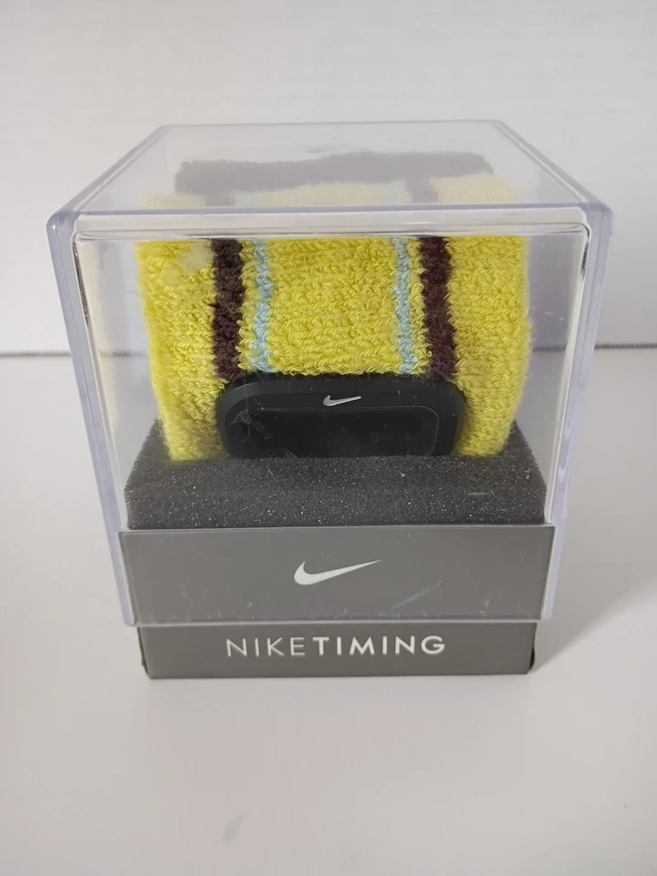 Vintage Nike Timing Watch Terry Cloth Cuffs Wristbands yellow,brown,blue - Image 1 of 4