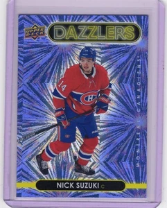 2021-22 Upper Deck Series 1 Hockey Nick Suzuki Purple Dazzlers - Picture 1 of 2