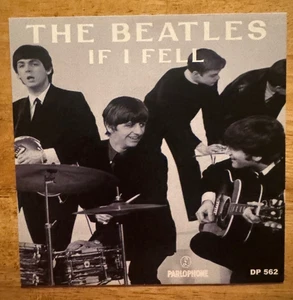 SLEEVE THE BEATLES U.K SP IF I FELL PARLOPHONE DP 562 - Picture 1 of 2