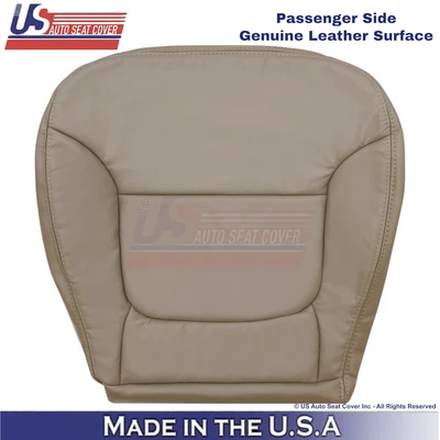 2001-2004 Compatível com Toyota Tundra Parte Inferior de Passageiro Capa de Assento de Couro Genuíno Carvalho - Imagem 1 de 4