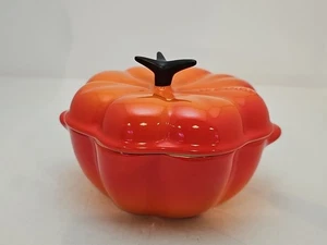 Le Creuset 12 oz Pumpkin Mini Cocotte Stoneware Casserole New w/o Box  - Picture 1 of 16
