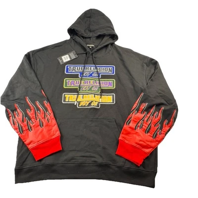Sudadera con capucha para hombre Parches And Red Flames True Religion XL. Foto 1 de 4