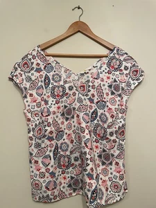 Boden Linen Top Size 16 Multicoloured Floral Print Alexandra Sleeveless - Picture 1 of 10