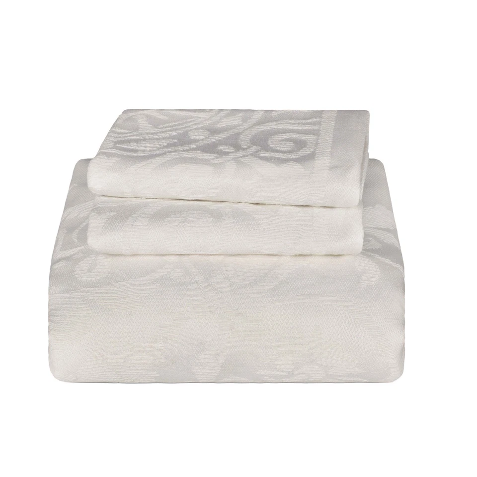 SUPERIOR Cotton Blend 3-Piece Bedspread Set Oversized Bedspread 2 Matching Pi...