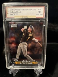2024 TOPPS Stadium Club Jackson Merrill Rookie #50 GEM 10 - Picture 1 of 2