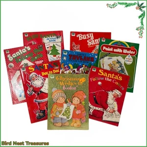 Vintage Whitman CHRISTMAS ACTIVITY BOOKS #1, 1969-1980...Lot of 8, Nice Variety - Bild 1 von 24