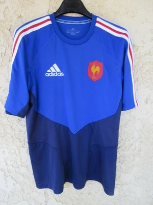 Maillot rugby équipe quinze de FRANCE FFR ADIDAS FORMOTION 2013 training shirt M - Photo 1/4