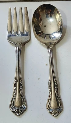 Cuchara y tenedor vintage William Rogers Oneida Limited para niños Foto 1 de 3