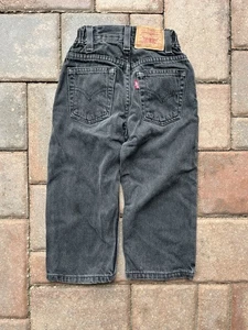 4T Black Levi Baggy Relaxed Fit Pants Perfect For Kids Style - Picture 1 of 10