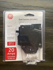 GE Q-Line THQL1120DFP 20 Amp Single-Pole Dual Function Arc Fault/GFCI Breaker - Picture 1 of 5
