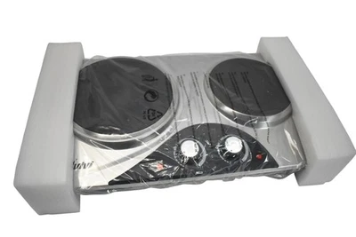 Sunvivi Estufa Eléctrica Doble Quemador Cerámica Placa Caliente 1800W Modelo ES-3206C Foto 1 de 4