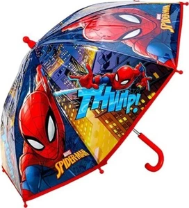 Boys Kids Umbrella Dome Bubble Marvel Spider-Man Character School - Picture 1 of 4