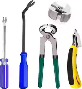 4Pcs Upholstery Staple Remover Tools Set with Tack Puller Tool and 4 PCS HISTORY - Picture 1 of 7