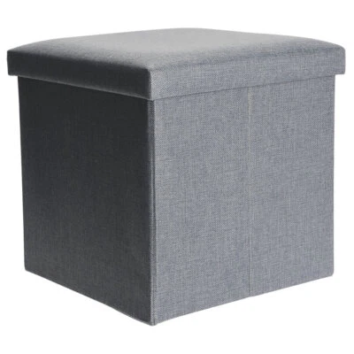 Sitzhocker Hocker faltbar Sitzwürfel mit Stauraum Sitztruhe Pouf Polsterhocker - Bild 1 von 3