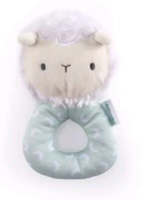 Ingenuity Sheppy Sheep Peluche Bebé Sonajero Anillo Juguete Portátil Azul Blanco Relleno Foto 1 de 4