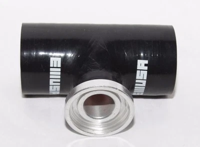 3" BLACK Silicone SSQV Type Flange Adapter for Toyota Acura Mazda BMW - Image 1 of 2