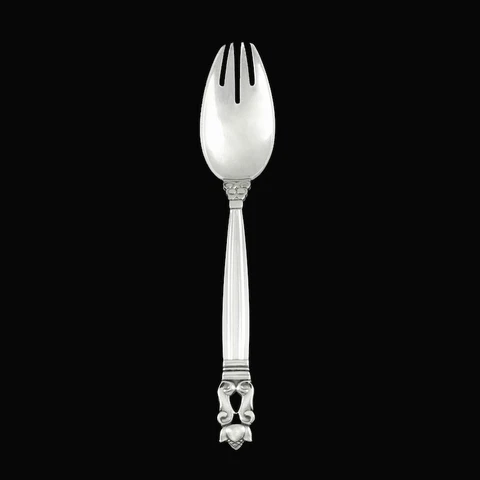 Georg Jensen. Sterling Silver Spork, Spoon/Fork - Acorn / Konge. 083 Cover