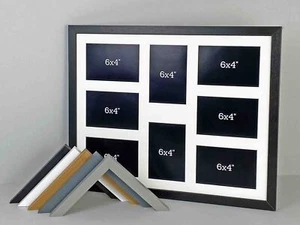 Suits Eight 6x4" Photos. 40x50cm Multi Aperture Photo Frame. - Picture 1 of 12