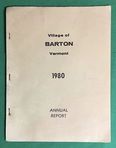 Village Of Barton Vermont 1980 Annual Report - Picture 1 of 3