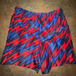 DSG Boys Volley Short Print, Size Large, Red & Blue Zigzag Pattern - Picture 1 of 9