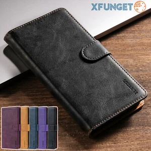 For Samsung S25 S24 S23 S22/S21 FE Ultra Plus A56 Case Leather Wallet Flip Cover - Picture 1 of 26