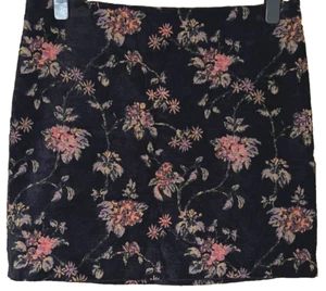 Monsoon black mix velvet feel tapestry style a line skirt size 18 - Picture 1 of 3