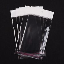 50 * 110 x 60 mm Clear Cello Plastic Display Hang Hole Peel Seal Beads Bag #sp