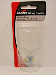 Cooper S231V-L Metal 1-Gang Toggle Standard Size Wall Plate Screws, Ivory - Picture 1 of 3