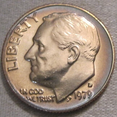 ALBUM TONED AS SHOWN - 1979 D UNCIRCULATED ROOSEVELT DIME *** 428 Cover