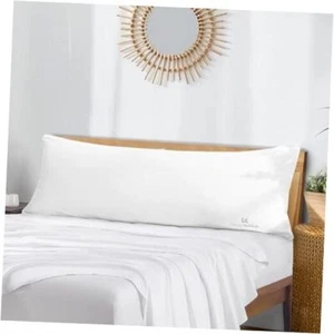 Body Pillowcase Cover 20x48 inch White Pillow case Set of 1 PC 100% Egyptian - Picture 1 of 7