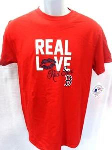 Boston Red Sox MLB Baseball Real Love Red Ladies Short Sleeve Shirt NEW - Bild 1 von 1