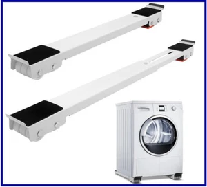 Base Supporto Carrello per Lavatrice Asciugatrice Sposta Mobili ruote freno G - Foto 1 di 5