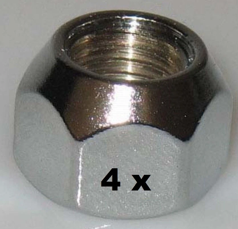 BMW e10 4x Tuerca de rueda cromada para llanta de acero con tapacubos 1502 1602 2002 ti tii Foto 1 de 1