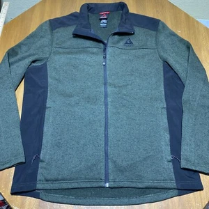 GERRY Jacket Shirt Jac Mens XXL Zip Up Heavy Knit Fleece Green and Black. - Picture 1 of 8