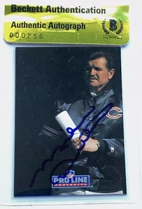Mike Ditka signed Card 1991 Pro Line Chicago Bears beckett coa - Picture 1 of 12