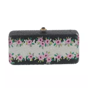 Kathrine Baumann Rare Vintage Floral Miniaudiere Evening Clutch Bag #15/500 - Picture 1 of 10