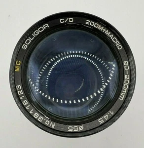 SOLIGOR C/D ZOOM MACRO LENS 80-200mm 1:4.5 55 MC No: 38116123 - Picture 1 of 9