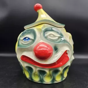 McCoy Sad Clown Cookie Jar Scary USA Scarce Vintage #255 - Picture 1 of 17
