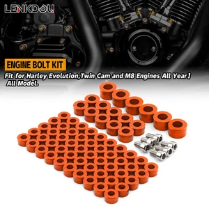 CNC Bolt Covers Engine Head Cap Kit for Harley M8 Twin Cam EVO Sportster Touring - Bild 1 von 9