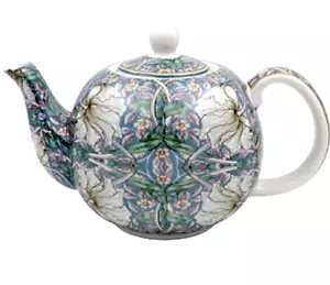 China Teapot William Morris Pimpernel Teal in Gift Box 4 Cup Tea Pot Mothers Day - Picture 1 of 2