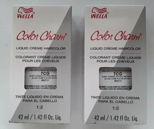 2 - Wella Color Charm Permament Liquid HairColor 7CG Medium Platinum Gold Blond - Picture 1 of 1