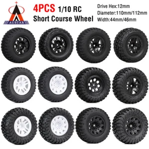 Austar RC Car Rubber Tires Wheel for 1/10 Short Course Truck ARRMA SENTON XLH - Picture 1 of 19