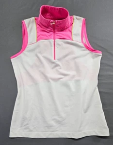 EP Pro Women's Sleeveless Mock Golf Top size Medium White-Pink - Picture 1 of 11