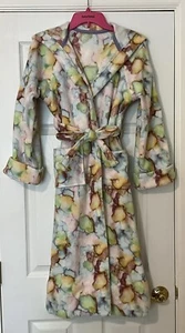 Girls Robe w/ Hood Pink Pattern Floor Length Size 14 - 16 Slim Fit HANDMADE - Picture 1 of 12