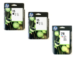 3 Stück Original HP Tinte Deskjet 920c 940c 3816 3820 3822 / 15 + 78 XXL - Bild 1 von 1