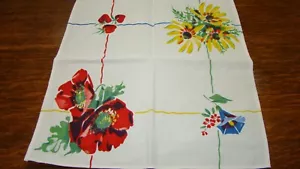 La servilleta FLORAL de algodón Vintage 1940 mide 15" por 16" - Imagen 1 de 5