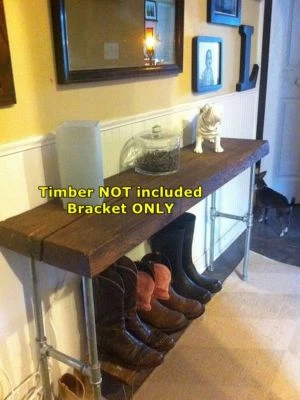 Rustic Industrial Furniture Vintage Iron Pipe DIY Hall Table Legs Silver DTL22 - image 1 of 4